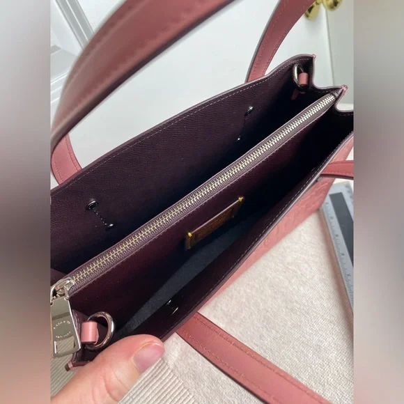 Coach Pink Embossed Tote Bag - Picture 8 of 9